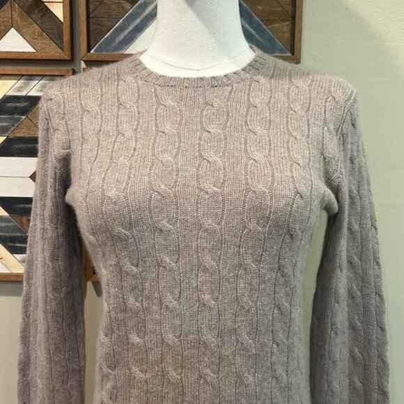 Ralph Lauren Black Label Cashmere Cable Knit Sweater Slim Fit Medium EUC - Picture 2 of 6